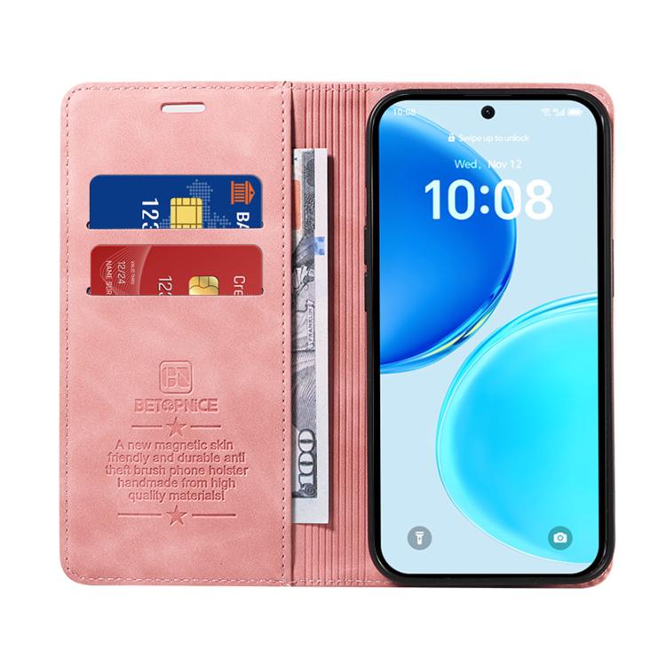 For Honor X8d 4G BETOPNICE Suction RFID Anti-theft Leather Phone Case