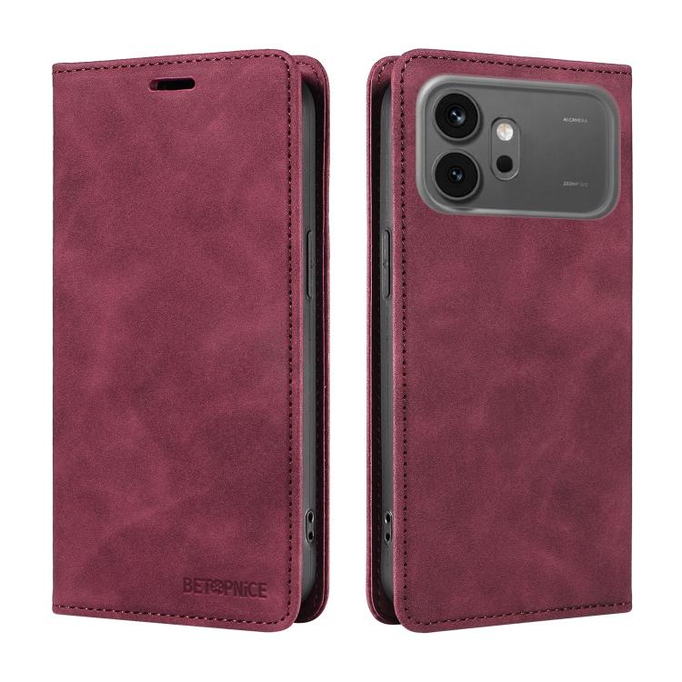 For Honor 600 Global / 600 Pro Global BETOPNICE Suction RFID Anti-theft Leather Phone Case
