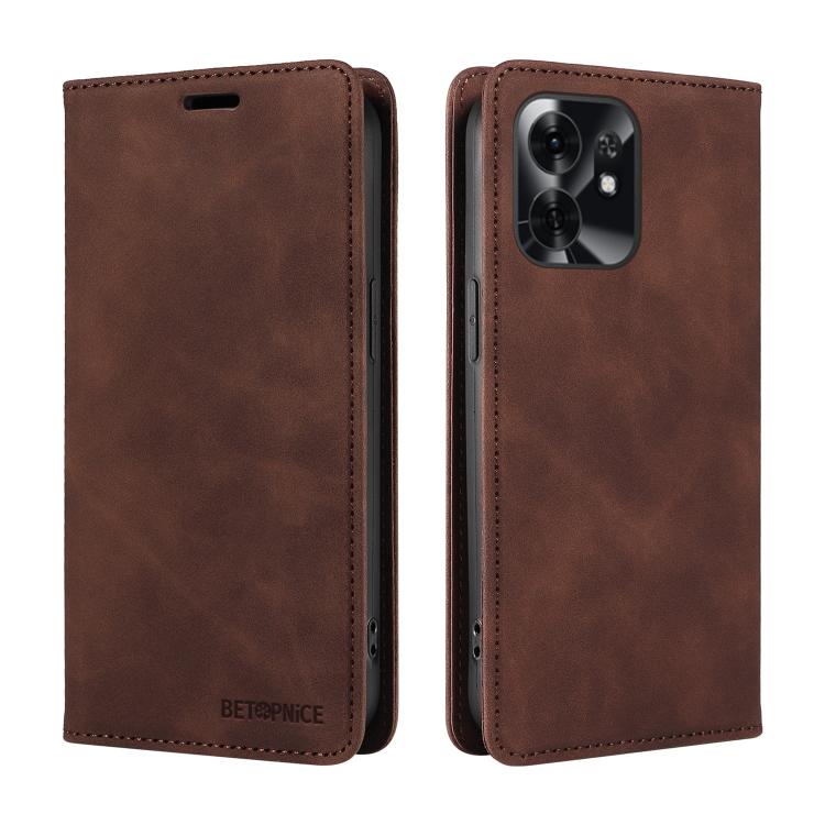 For Honor X6d 5G / Play 60A 5G BETOPNICE Suction RFID Anti-theft Leather Phone Case
