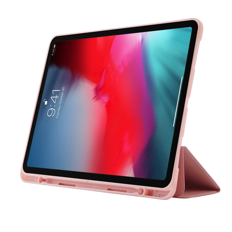 For iPad Pro 13 2025 / 2024 Skin Feel Tri-fold Leather Tablet Case with Pen Slot