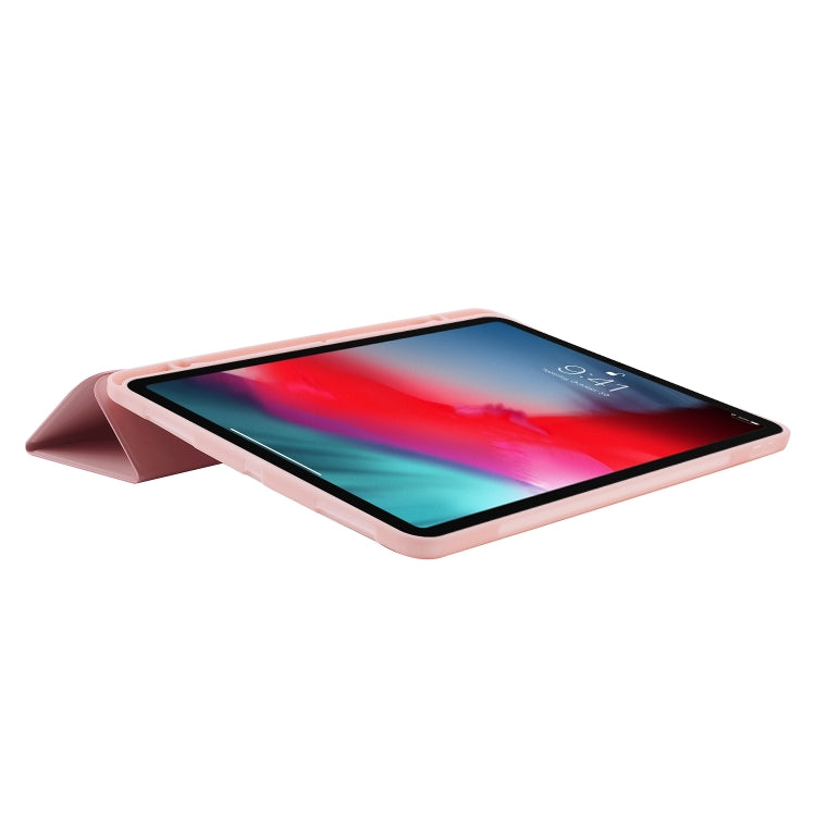 For iPad Pro 13 2025 / 2024 Skin Feel Tri-fold Leather Tablet Case with Pen Slot
