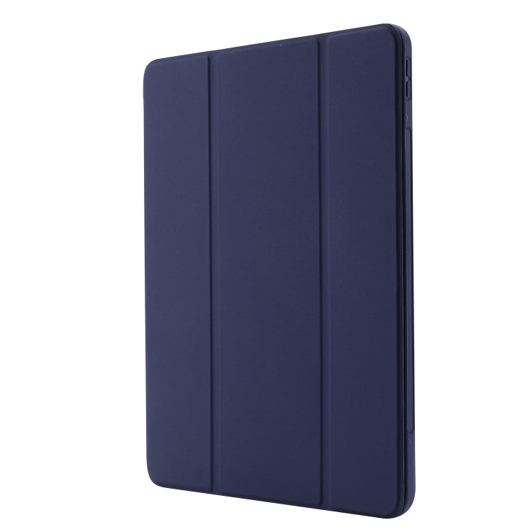 For iPad Pro 13 2025 / 2024 Skin Feel Tri-fold Leather Tablet Case with Pen Slot