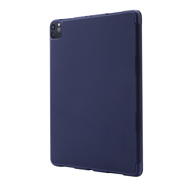 For iPad Pro 13 2025 / 2024 Skin Feel Tri-fold Leather Tablet Case with Pen Slot