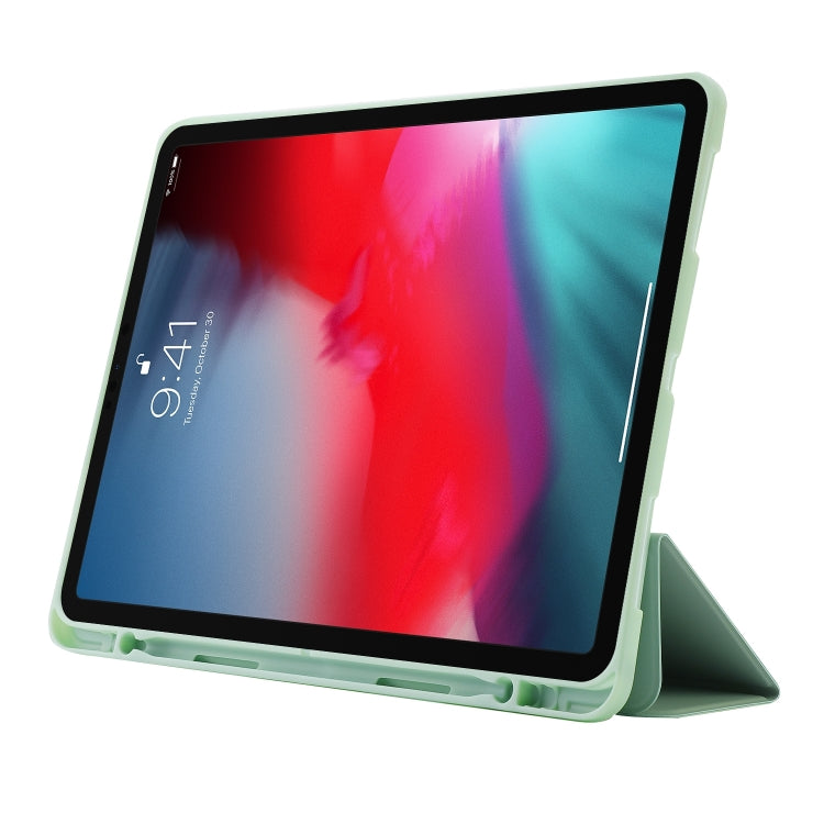 For iPad Pro 13 2025 / 2024 Skin Feel Tri-fold Leather Tablet Case with Pen Slot