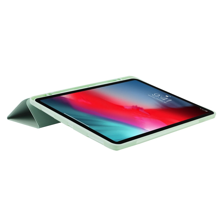 For iPad Pro 13 2025 / 2024 Skin Feel Tri-fold Leather Tablet Case with Pen Slot
