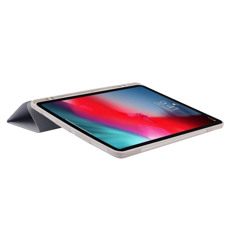 For iPad Pro 13 2025 / 2024 Skin Feel Tri-fold Leather Tablet Case with Pen Slot