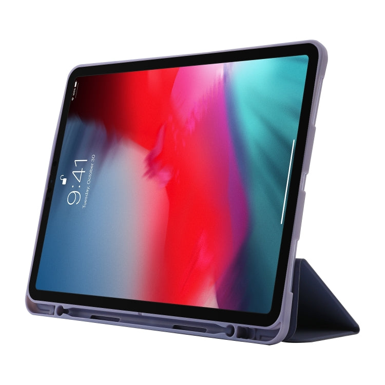 For iPad Pro 13 2025 / 2024 Skin Feel Tri-fold Leather Tablet Case with Pen Slot