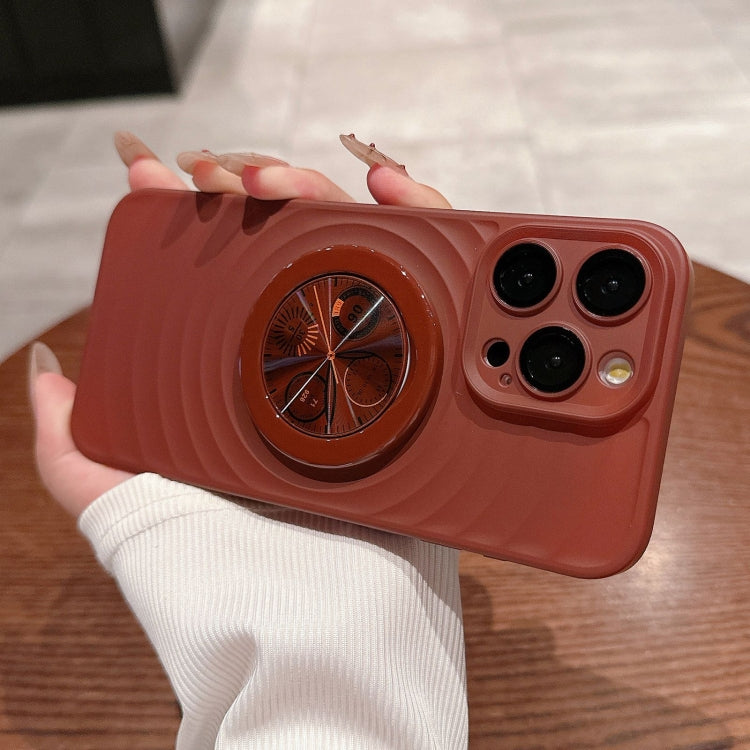 For iPhone 14 Pro Wave Texture PC Shockproof Phone Case with Holder