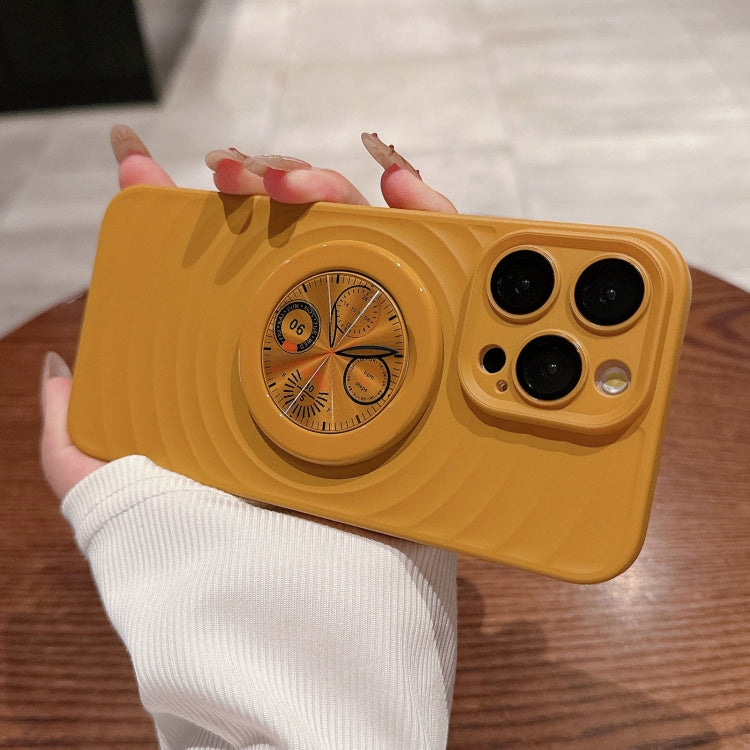 For iPhone 13 Pro Wave Texture PC Shockproof Phone Case with Holder