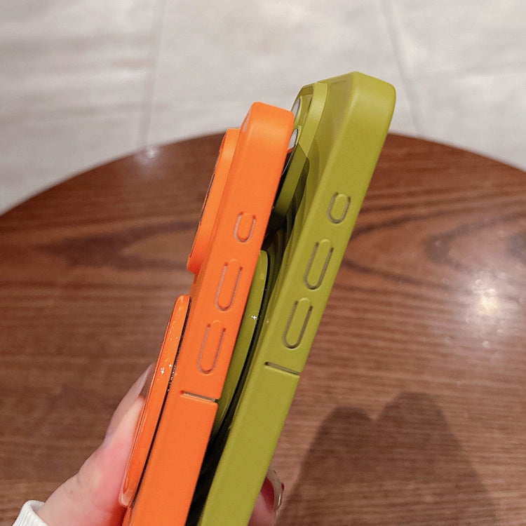 For iPhone 15 Pro Max Wave Texture PC Shockproof Phone Case with Holder