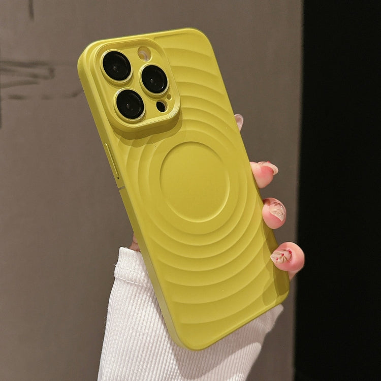 For iPhone 15 Pro Max Wave Texture PC Shockproof Phone Case