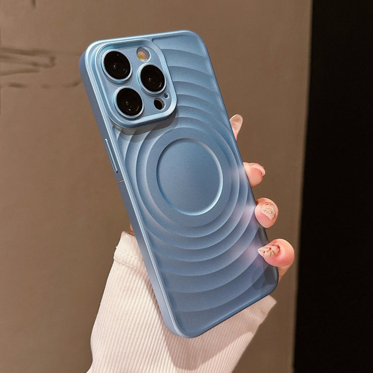 For iPhone 15 Pro Max Wave Texture PC Shockproof Phone Case