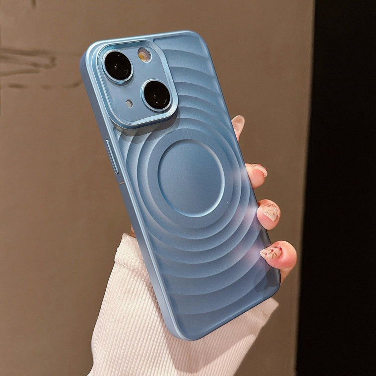 For iPhone 15 Wave Texture PC Shockproof Phone Case