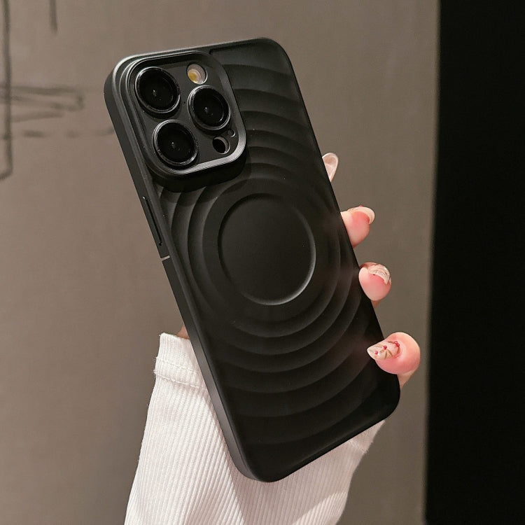 For iPhone 14 Pro Max Wave Texture PC Shockproof Phone Case
