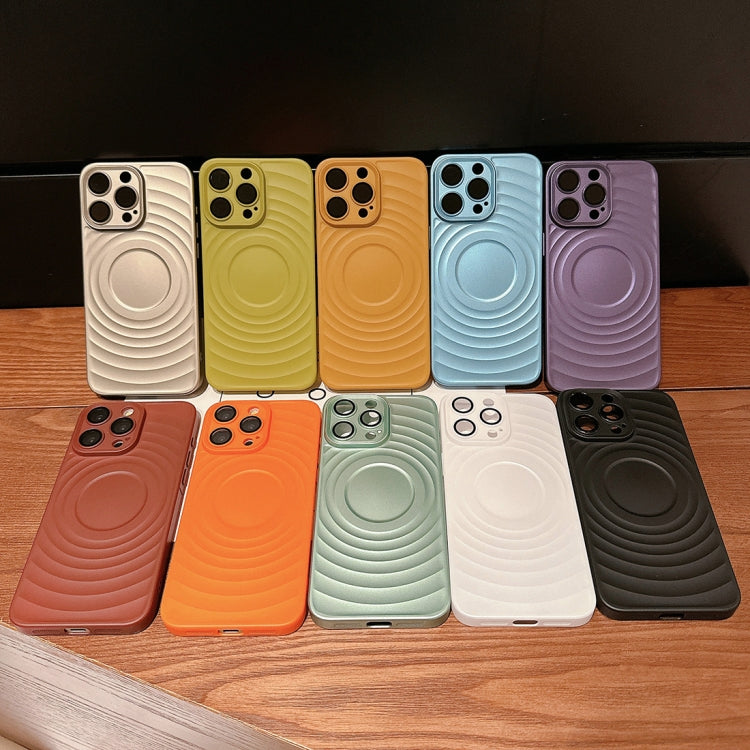 For iPhone 15 Pro Wave Texture PC Shockproof Phone Case
