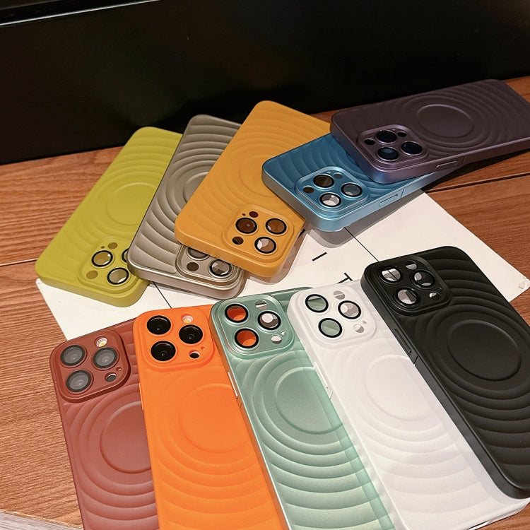 For iPhone 13 Pro Max Wave Texture PC Shockproof Phone Case