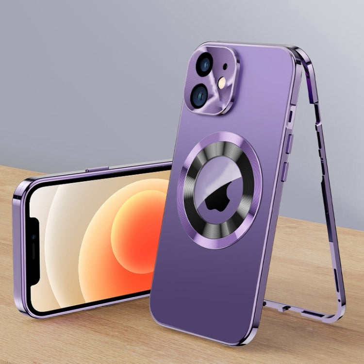 For iPhone 12 Magnetic HD Tempered Glass Phone Case
