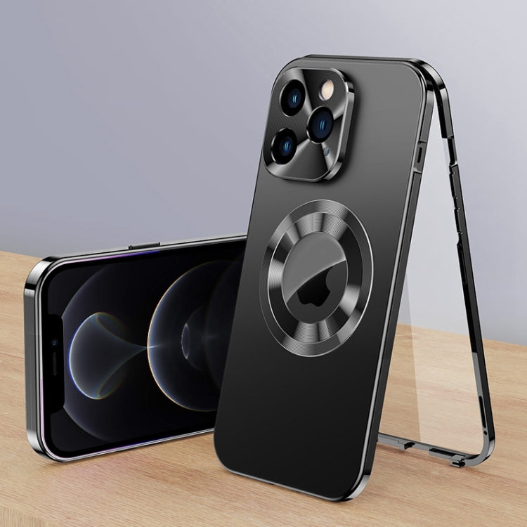 For iPhone 12 Pro Magnetic HD Tempered Glass Phone Case