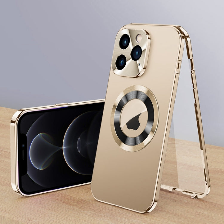 For iPhone 12 Pro Magnetic HD Tempered Glass Phone Case