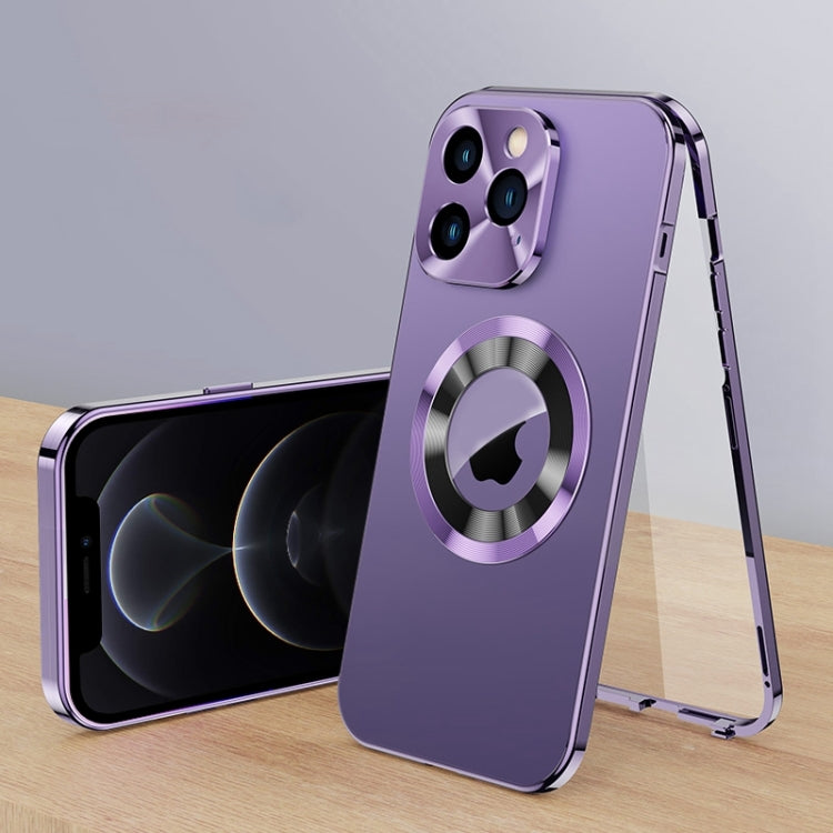 For iPhone 12 Pro Magnetic HD Tempered Glass Phone Case