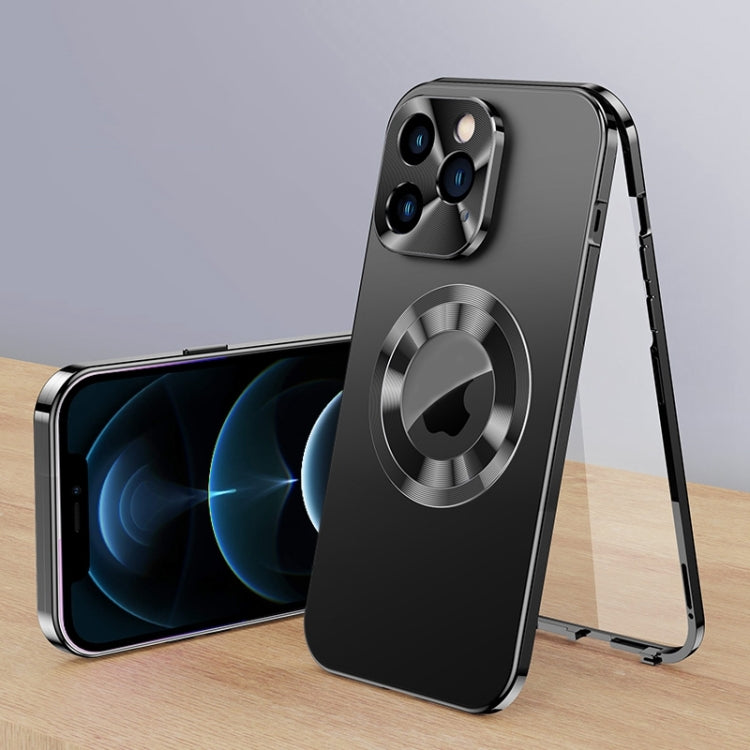For iPhone 12 Pro Max Magnetic HD Tempered Glass Phone Case
