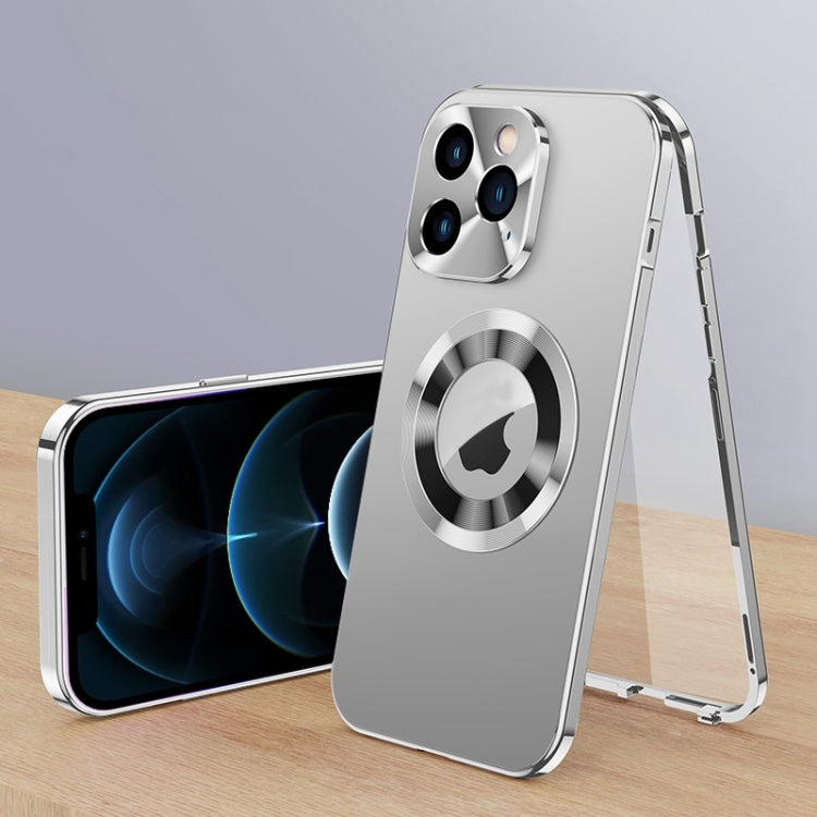 For iPhone 12 Pro Max Magnetic HD Tempered Glass Phone Case