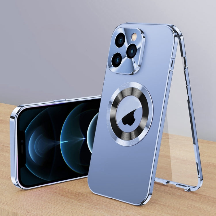For iPhone 12 Pro Max Magnetic HD Tempered Glass Phone Case
