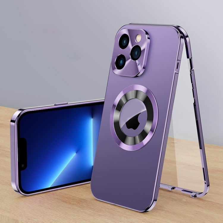 For iPhone 13 Pro Magnetic HD Tempered Glass Phone Case