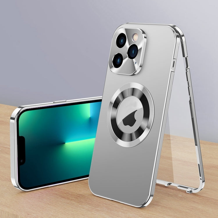For iPhone 13 Pro Max Magnetic HD Tempered Glass Phone Case