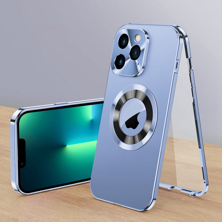 For iPhone 13 Pro Max Magnetic HD Tempered Glass Phone Case
