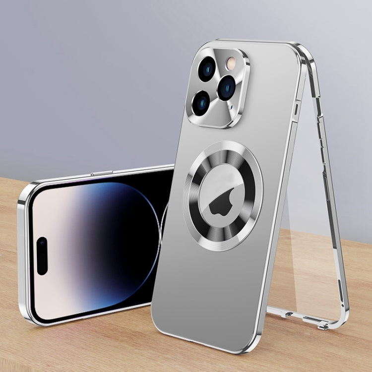 For iPhone 14 Pro Magnetic HD Tempered Glass Phone Case