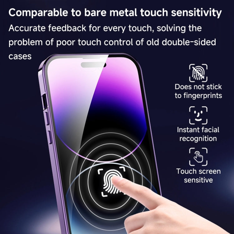 For iPhone 12 Magnetic HD Tempered Glass Phone Case