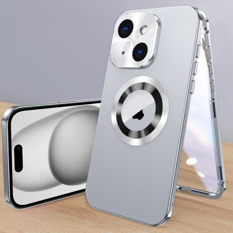 For iPhone 15 Plus Magnetic HD Tempered Glass Phone Case