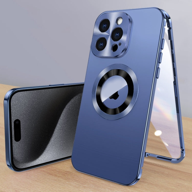 For iPhone 15 Pro Magnetic HD Tempered Glass Phone Case