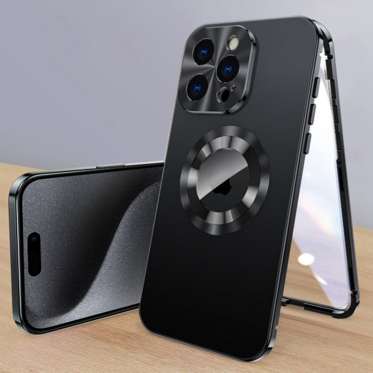 For iPhone 15 Pro Max Magnetic HD Tempered Glass Phone Case