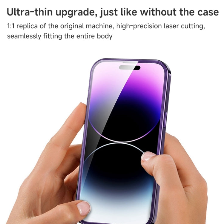 For iPhone 15 Magnetic HD Tempered Glass Phone Case