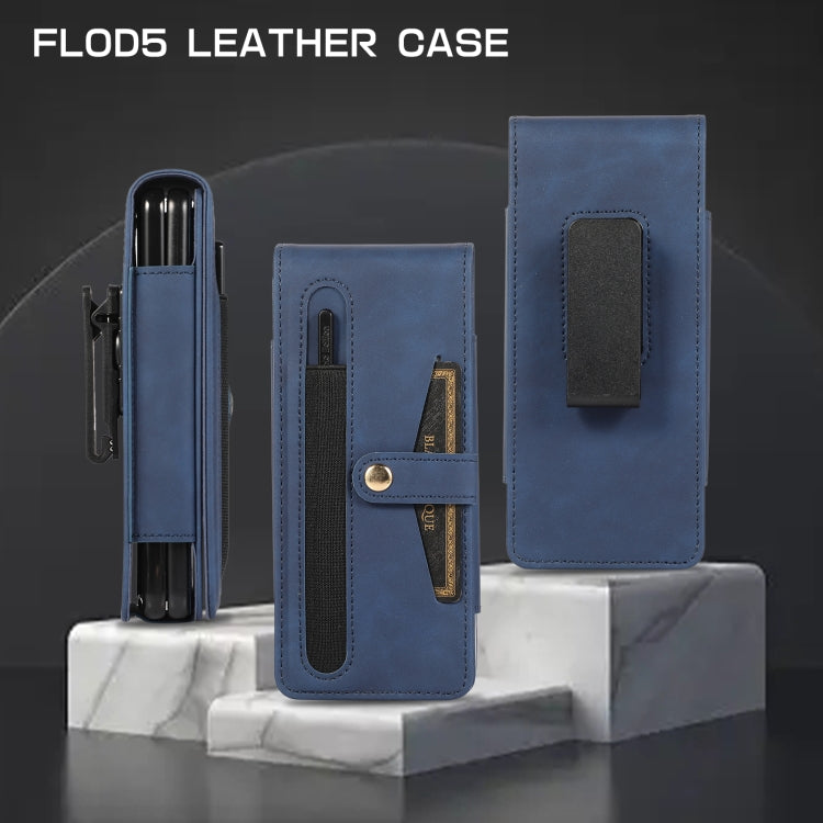 For Samsung Galaxy Z Fold5 5G PC Foldable Shockproof Leather Phone Case with Stylus