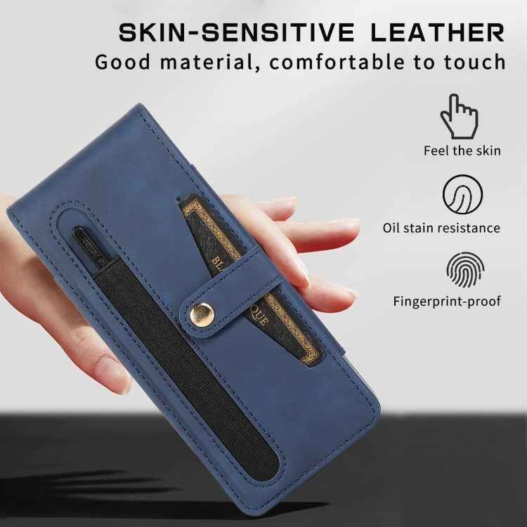For Samsung Galaxy Z Fold5 5G PC Foldable Shockproof Leather Phone Case with Stylus