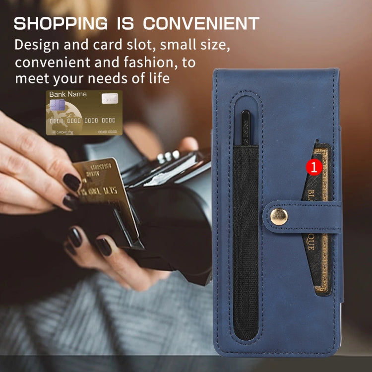 For Samsung Galaxy Z Fold5 5G PC Foldable Shockproof Leather Phone Case with Stylus