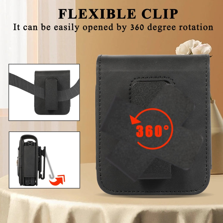 For Samsung Galaxy Z Flip5 5G PC Foldable Shockproof Leather Phone Case with Stylus