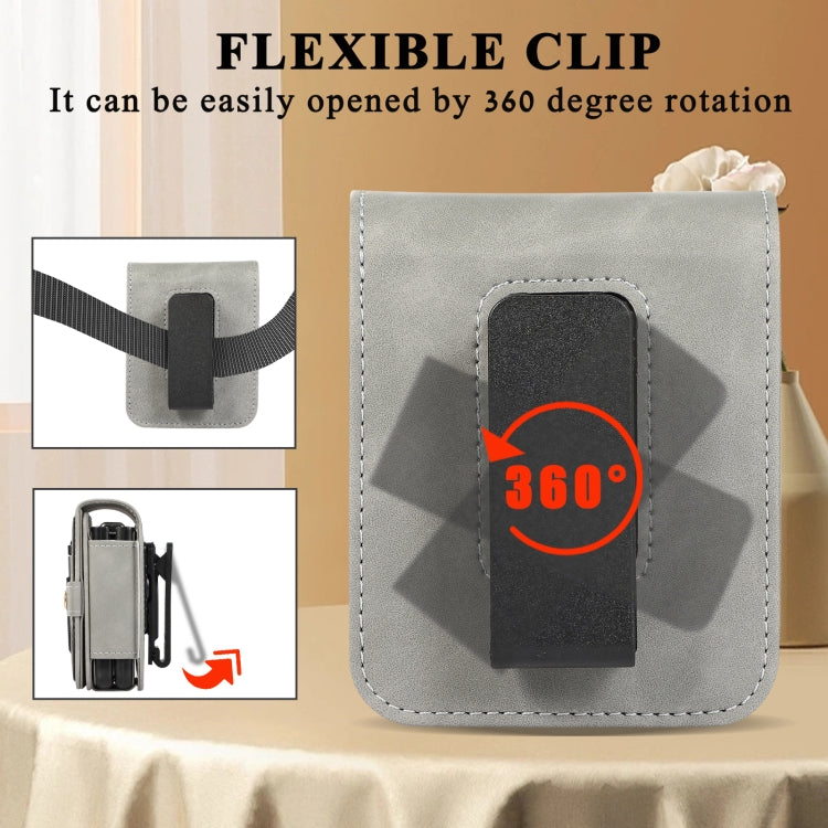 For Samsung Galaxy Z Flip5 5G PC Foldable Shockproof Leather Phone Case with Stylus