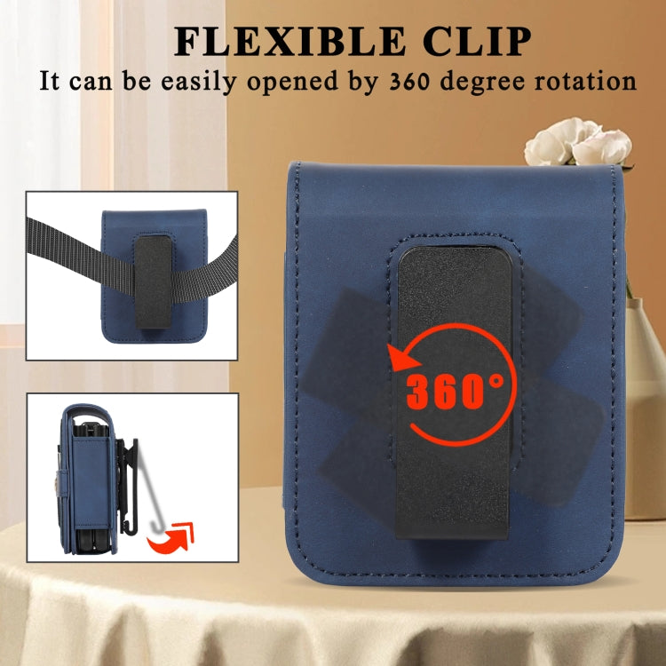 For Samsung Galaxy Z Flip5 5G PC Foldable Shockproof Leather Phone Case with Stylus