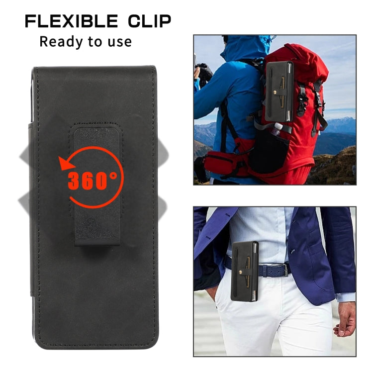 For Samsung Galaxy Z Fold4 5G PC Foldable Shockproof Leather Phone Case with Stylus