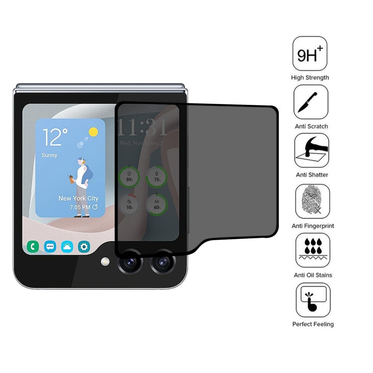 For Samsung Galaxy Z Flip6 25pcs External Small Screen Privacy Full Glue Full Cover Screen Protector