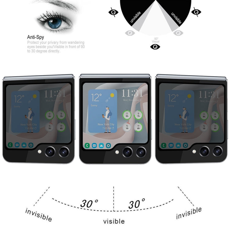For Samsung Galaxy Z Flip6 25pcs External Small Screen Privacy Full Glue Full Cover Screen Protector