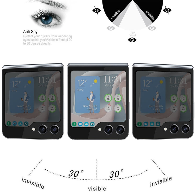 For Samsung Galaxy Z Flip6 25pcs External Small Screen High Transparency Privacy Full Cover Screen Protector