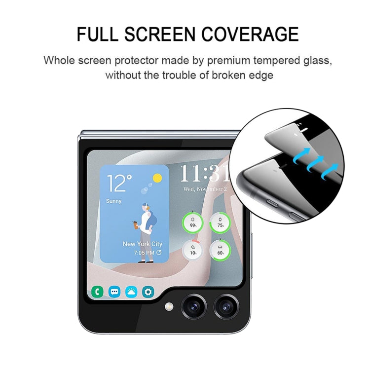 For Samsung Galaxy Z Flip6 25pcs External Small Screen Full Glue Full Cover Screen Protector
