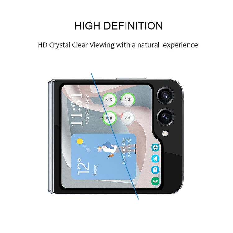 For Samsung Galaxy Z Flip6 25pcs External Small Screen Full Glue Full Cover Screen Protector