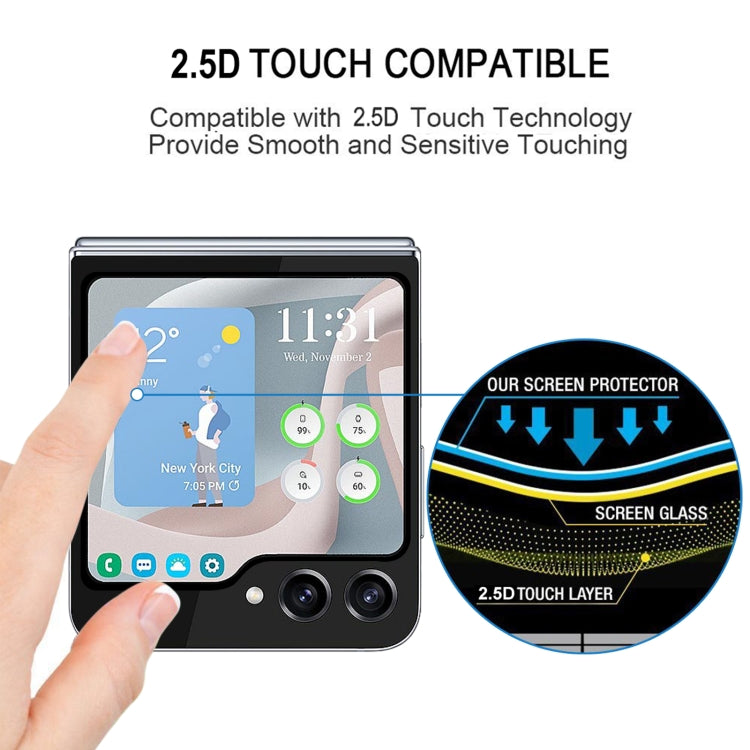 For Samsung Galaxy Z Flip6 25pcs External Small Screen Full Glue Full Cover Screen Protector