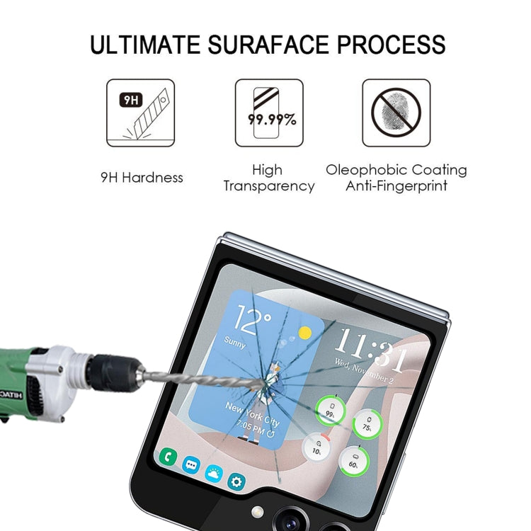 For Samsung Galaxy Z Flip6 25pcs External Small Screen Full Glue Full Cover Screen Protector